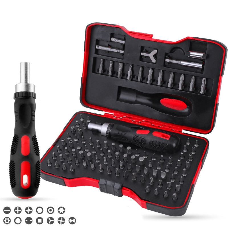 Jewii 101Pcs Screwdriver Set Multi-function Computer PC Digital Device Repair Tools Home Useful Hand Tool Sets
