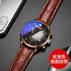 Bestdon Luxury Brand Watch Men Automatic Mechanical Watch Business Casual Switzerland Watches Moon Phase Blue Leather Strap 7116