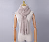 New Winter Women's Genuine Real Rex Rabbit Fur Hand Knitted Scarf Scarfs Cowl Ring Scarves Wraps Snood Street Fashion Tassel