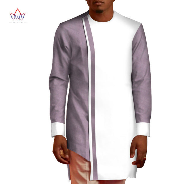 Summer Men Patchwork Top Tees African Clothes Bazin Riche African Design Clothing Casual 100% Cotton Mens Top Shirts  WYN552
