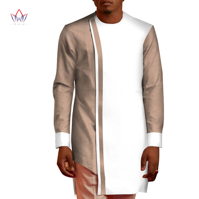 Summer Men Patchwork Top Tees African Clothes Bazin Riche African Design Clothing Casual 100% Cotton Mens Top Shirts  WYN552