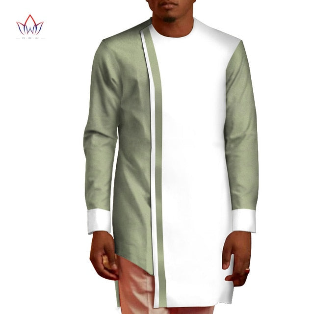 Summer Men Patchwork Top Tees African Clothes Bazin Riche African Design Clothing Casual 100% Cotton Mens Top Shirts  WYN552