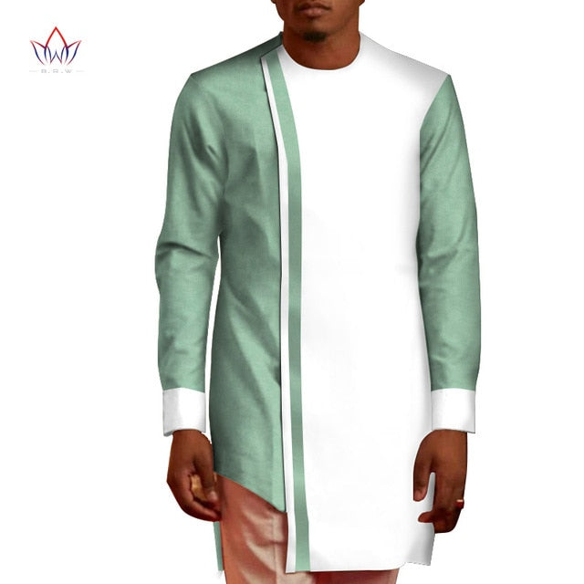 Summer Men Patchwork Top Tees African Clothes Bazin Riche African Design Clothing Casual 100% Cotton Mens Top Shirts  WYN552