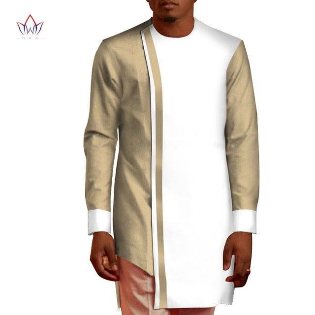 Summer Men Patchwork Top Tees African Clothes Bazin Riche African Design Clothing Casual 100% Cotton Mens Top Shirts  WYN552