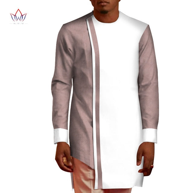 Summer Men Patchwork Top Tees African Clothes Bazin Riche African Design Clothing Casual 100% Cotton Mens Top Shirts  WYN552