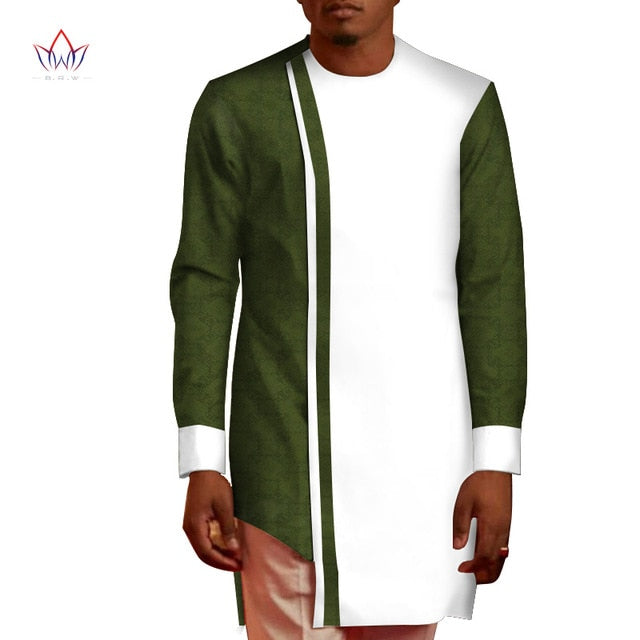 Summer Men Patchwork Top Tees African Clothes Bazin Riche African Design Clothing Casual 100% Cotton Mens Top Shirts  WYN552