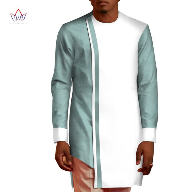 Summer Men Patchwork Top Tees African Clothes Bazin Riche African Design Clothing Casual 100% Cotton Mens Top Shirts  WYN552