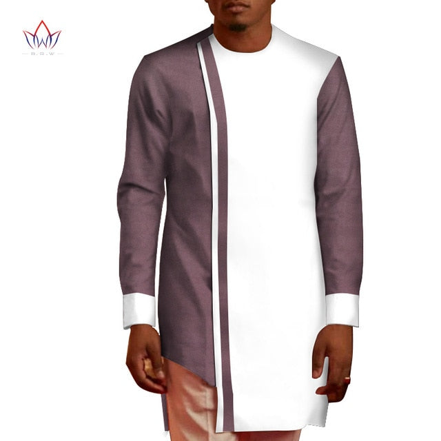 Summer Men Patchwork Top Tees African Clothes Bazin Riche African Design Clothing Casual 100% Cotton Mens Top Shirts  WYN552