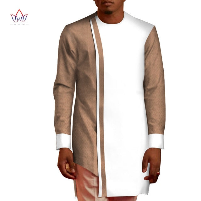 Summer Men Patchwork Top Tees African Clothes Bazin Riche African Design Clothing Casual 100% Cotton Mens Top Shirts  WYN552