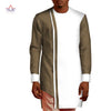 Summer Men Patchwork Top Tees African Clothes Bazin Riche African Design Clothing Casual 100% Cotton Mens Top Shirts  WYN552
