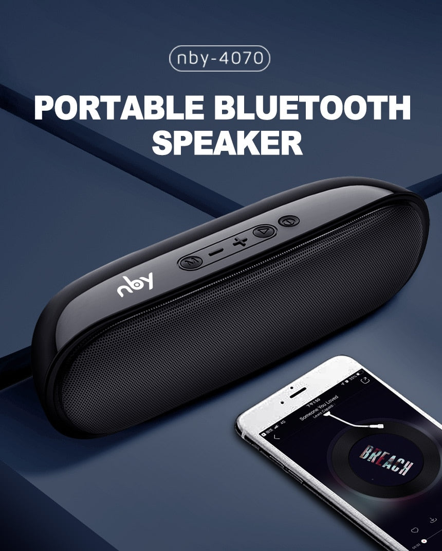 NBY 4070 Portable Bluetooth Speaker Wireless Speaker Stereo Music Surround Loudspeaker Support TF FM Radio Subwoofer Box
