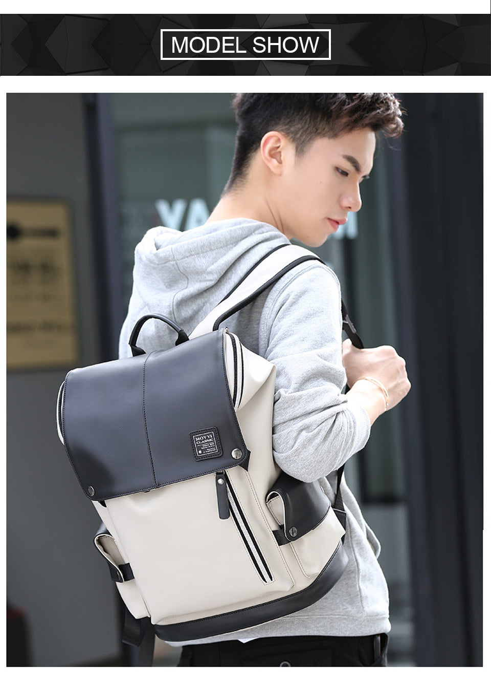 Fashion Men Backpacks Male PU Leather Backpack Laptop 15.6 Inch Women Female Bags Boys Girls Student Casual USB Charging Bagpack