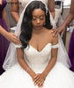 Cinderella Sweetheart Sleeveless Crystal Pearl Beaded Princess Ball Gown Wedding Dresses With Lace Up Back vestido de noiva