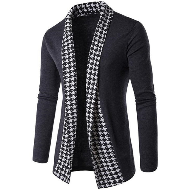 Covrlge New Autumn Winter Classic Cuff Knit Cardigan Men's Sweaters High Quality Men Knitted Coats Male Knitwears MZL046