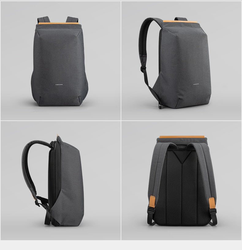 Kingsons 2020 New Anti-thief Fashion Men Backpack Multifunctional Waterproof 15.6 inch Laptop Bag Man USB Charging Travel Bag