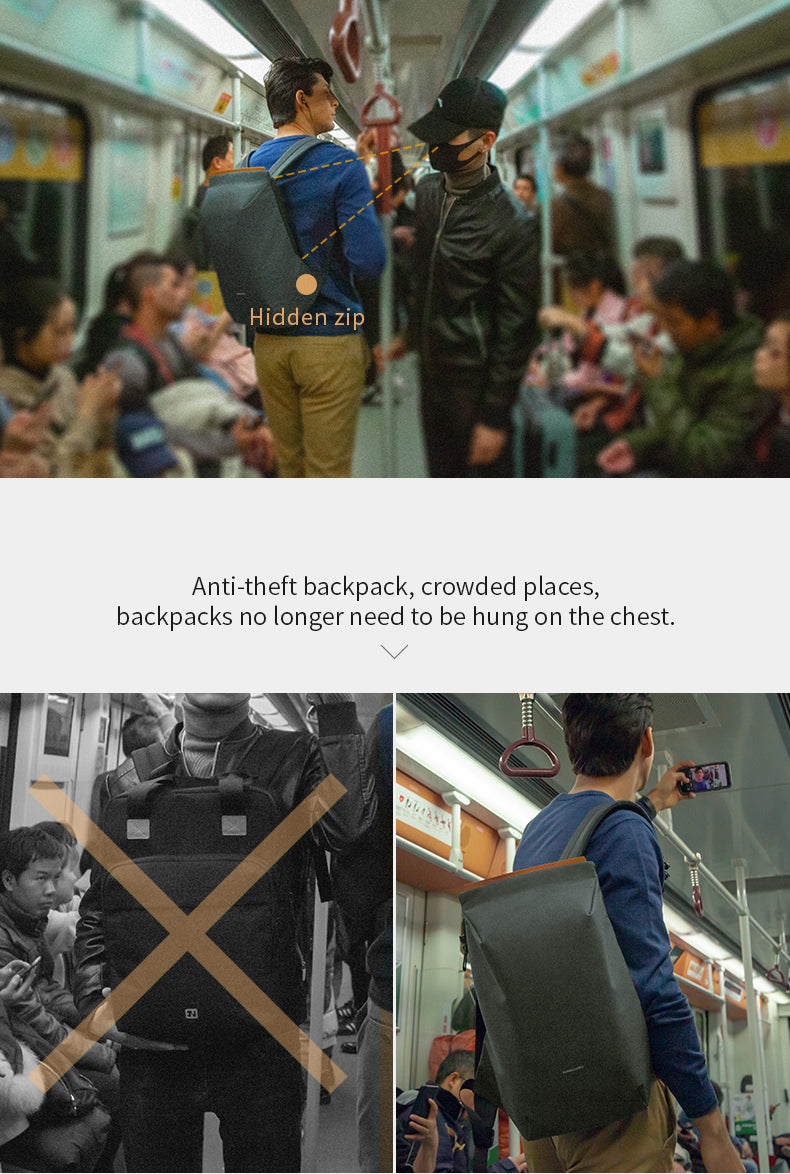 Kingsons 2020 New Anti-thief Fashion Men Backpack Multifunctional Waterproof 15.6 inch Laptop Bag Man USB Charging Travel Bag