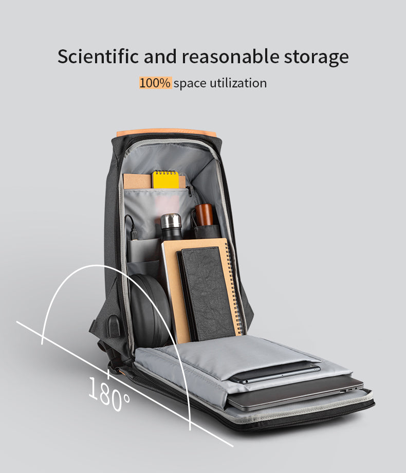 Kingsons 2020 New Anti-thief Fashion Men Backpack Multifunctional Waterproof 15.6 inch Laptop Bag Man USB Charging Travel Bag