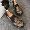 Embroidered Men's Casual Loafers Summer Fashion Slip on Male Canvas Shoes Lightweight Breathable Flat Shoes