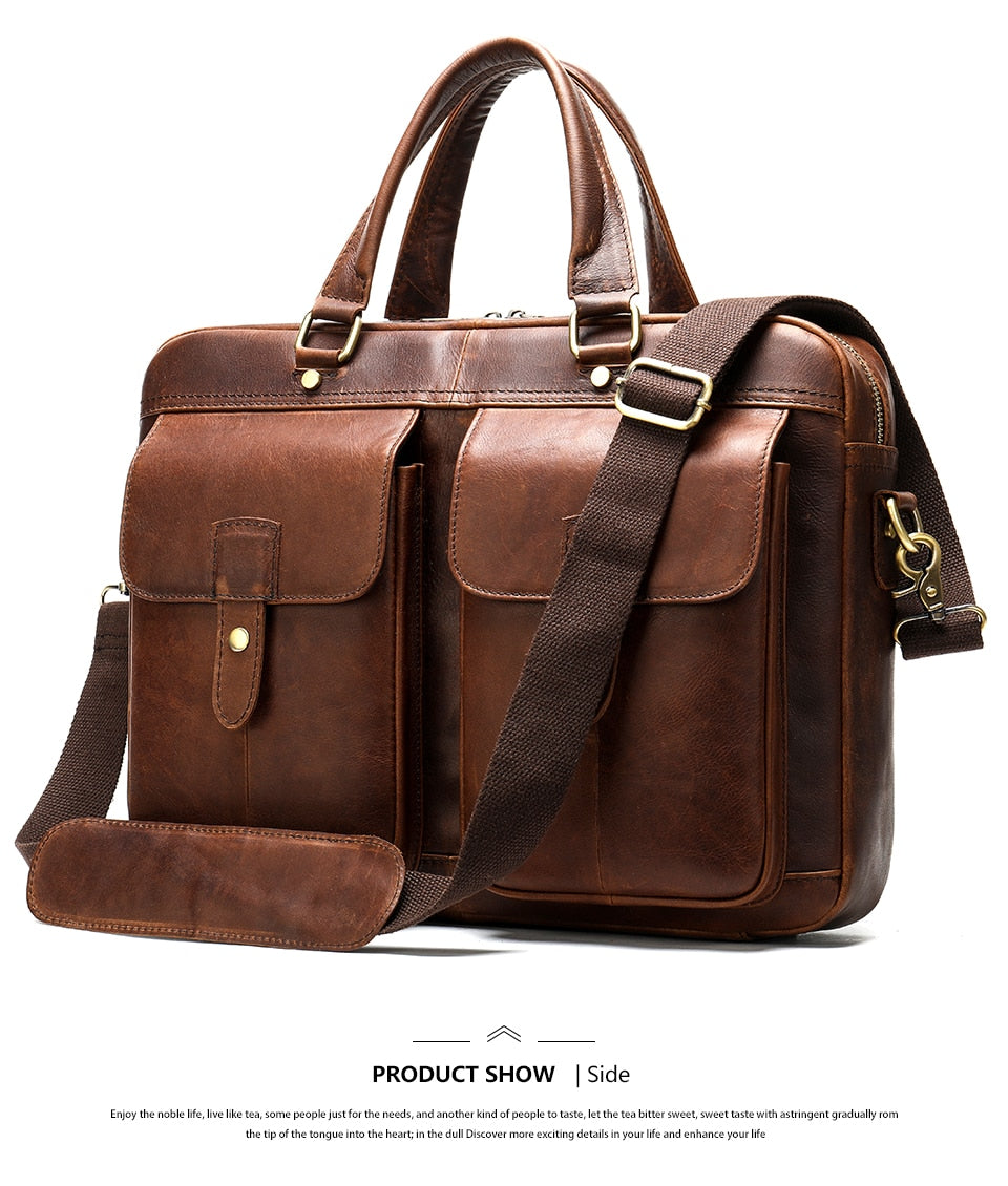 WESTAL men's leather bag men's briefcase office bags for men bag man's genuine leather laptop bags male tote briefcase handbag
