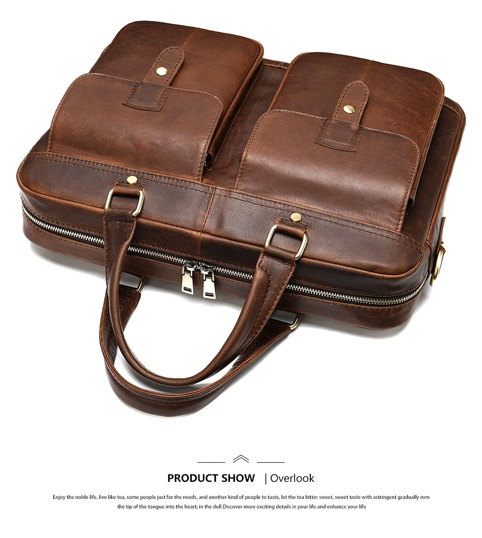 WESTAL men's leather bag men's briefcase office bags for men bag man's genuine leather laptop bags male tote briefcase handbag