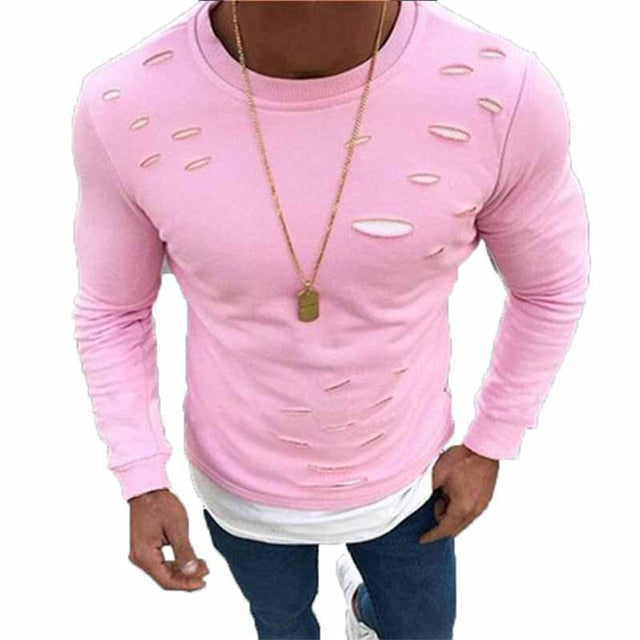 NaranjaSabor 2020 New Men's Autumn Spring Sweatshirt Solid Fashion Casual Slim Shirts Mens Brand Clothing Male Long Sleeve N547