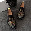 Embroidered Men's Casual Loafers Summer Fashion Slip on Male Canvas Shoes Lightweight Breathable Flat Shoes