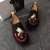Embroidered Men's Casual Loafers Summer Fashion Slip on Male Canvas Shoes Lightweight Breathable Flat Shoes