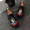 Embroidered Men's Casual Loafers Summer Fashion Slip on Male Canvas Shoes Lightweight Breathable Flat Shoes