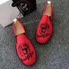 Embroidered Men's Casual Loafers Summer Fashion Slip on Male Canvas Shoes Lightweight Breathable Flat Shoes