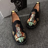 Embroidered Men's Casual Loafers Summer Fashion Slip on Male Canvas Shoes Lightweight Breathable Flat Shoes