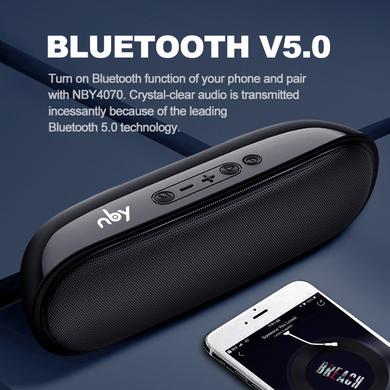 NBY 4070 Portable Bluetooth Speaker Wireless Speaker Stereo Music Surround Loudspeaker Support TF FM Radio Subwoofer Box