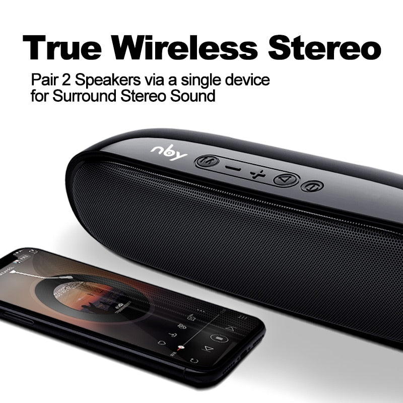 NBY 4070 Portable Bluetooth Speaker Wireless Speaker Stereo Music Surround Loudspeaker Support TF FM Radio Subwoofer Box