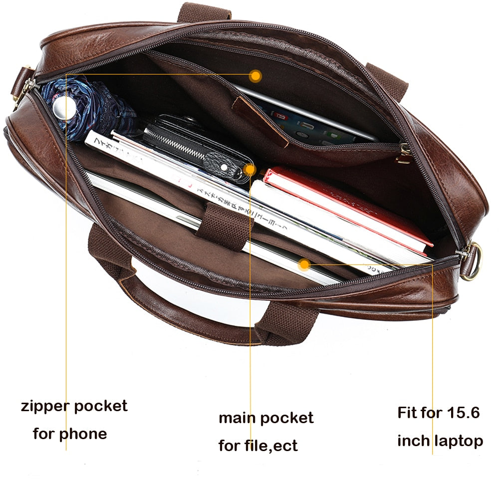 WESTAL men's leather bag men's briefcase office bags for men bag man's genuine leather laptop bags male tote briefcase handbag
