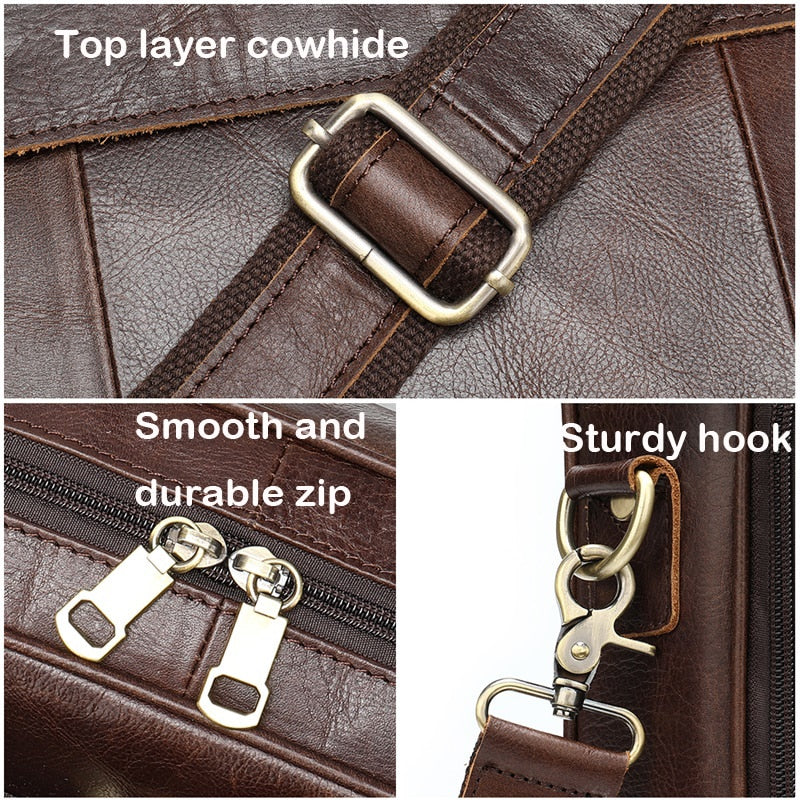 WESTAL men's leather bag men's briefcase office bags for men bag man's genuine leather laptop bags male tote briefcase handbag