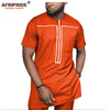 2019 African Clothing for Men Tracksuit Dashiki Shirts and Print Pants Traditional Set Outfits Wear Sweatsuit AFRIPRIDE A1916051