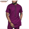 2019 African Clothing for Men Tracksuit Dashiki Shirts and Print Pants Traditional Set Outfits Wear Sweatsuit AFRIPRIDE A1916051