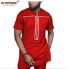 2019 African Clothing for Men Tracksuit Dashiki Shirts and Print Pants Traditional Set Outfits Wear Sweatsuit AFRIPRIDE A1916051