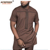 2019 African Clothing for Men Tracksuit Dashiki Shirts and Print Pants Traditional Set Outfits Wear Sweatsuit AFRIPRIDE A1916051