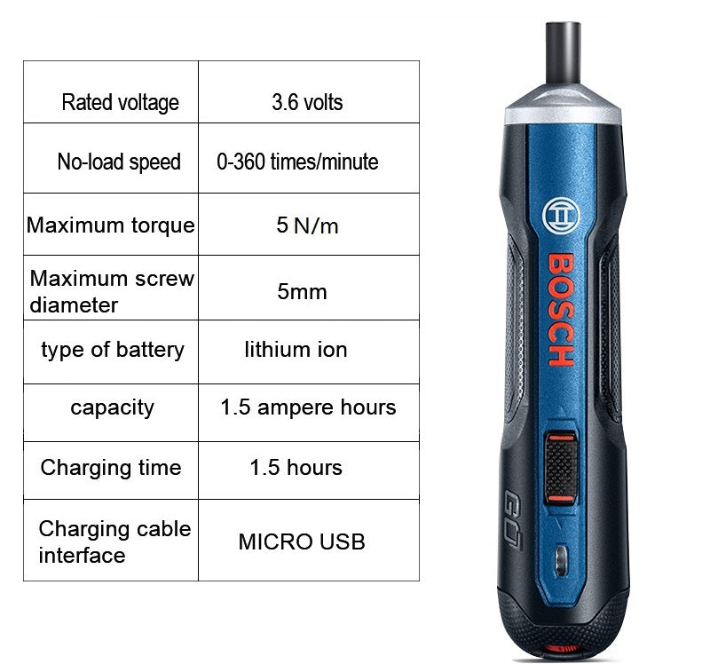 BOSCH GO BOSCH GO2 Mini Electrical-screwdriver 3.6V Lithium-ion Battery Rechargeable