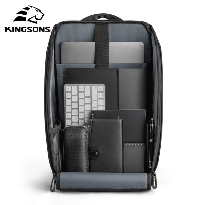 Kingsons Multifunction Men 15 inch Laptop Backpacks  Fashion Waterproof Travel Backpack Anti-thief male Mochila school bags hot