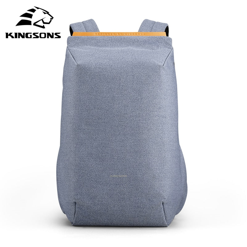 Kingsons 2020 New Anti-thief Fashion Men Backpack Multifunctional Waterproof 15.6 inch Laptop Bag Man USB Charging Travel Bag