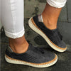 Hollow Out Women's Shoes Hand-stitched Striped Breathable Elastic Band Retro Casual Flat Suitable Wide Leg Women's Sneaker