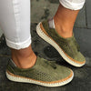 Hollow Out Women's Shoes Hand-stitched Striped Breathable Elastic Band Retro Casual Flat Suitable Wide Leg Women's Sneaker