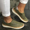 Hollow Out Women's Shoes Hand-stitched Striped Breathable Elastic Band Retro Casual Flat Suitable Wide Leg Women's Sneaker