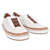 Hollow Out Women's Shoes Hand-stitched Striped Breathable Elastic Band Retro Casual Flat Suitable Wide Leg Women's Sneaker