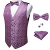 Formal Dress Gold Blue Black Paisley Wedding Suit Vest Formal Business Men Tuxedo Waistcoat Vest Suit Bow Tie Set DiBanGu