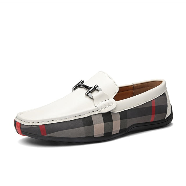 Fashion Men Casual Shoes Walking Lightweight Loafers Comfortable Mens Moccasins Shoes Genuine Leather Flats Big Size 2021 New