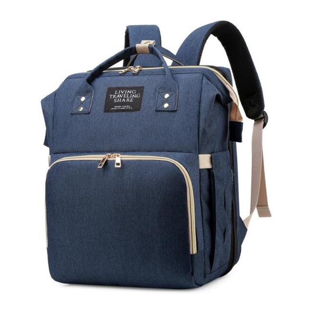 Multifunctional Portable USB Folding Diaper Bag Baby Travel Large Backpack Baby Bed Diaper Changing Table For Outdoors