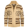 Casual Tops Men Shawl Collar Sweater Cardigan Long Sleeve Zip-up Knitted Coat Knitwear Fashion Jacquard Coats Male Autumn New