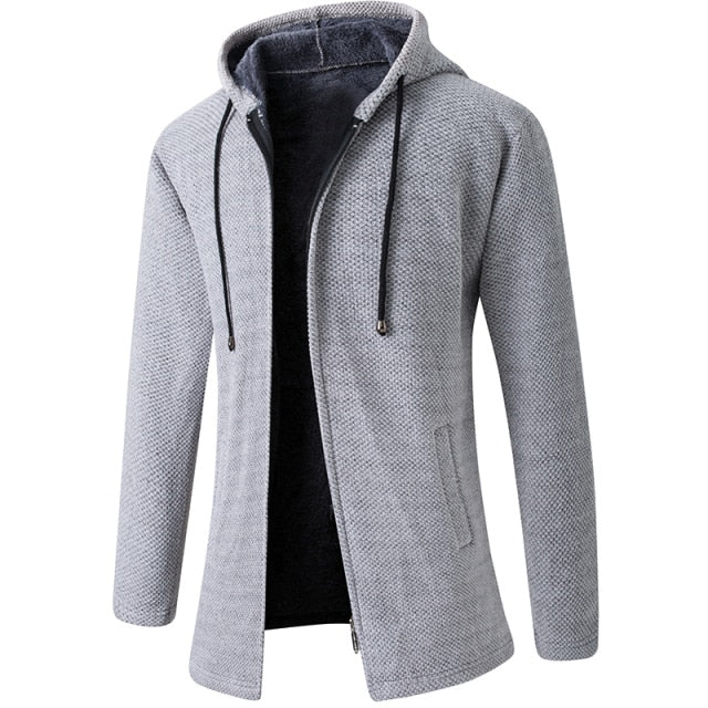 Cardigan 2020 Long Sleeves Solid Men's Fashion Sweaters Coat Thick Casual Slim Classic Keep Warm Male Spring Autumn Hats MOOWNUC